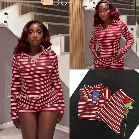 Long sleeve top and matching short