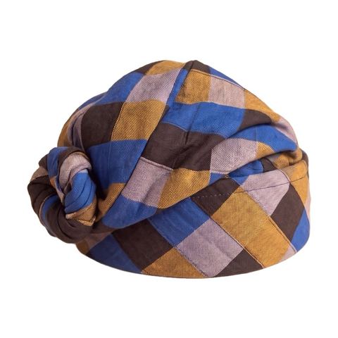 Cobalt Check Smock Hat, GH₵200