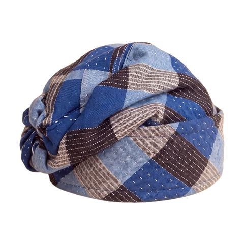 Blue Patchwork Smock Hat, GH₵200